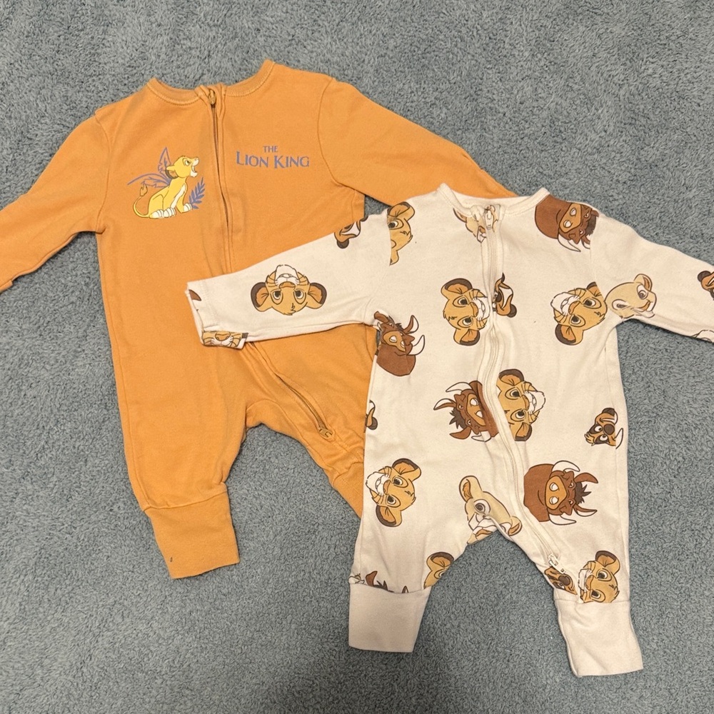 2 Lion king baby one pieces